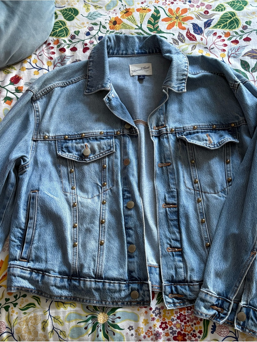Target Light Blue Denim Jacket with Stud Accents
